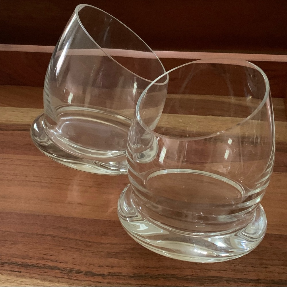 Pair of Vintage Rosenthal Studio Line Wobble Rocks Glasses